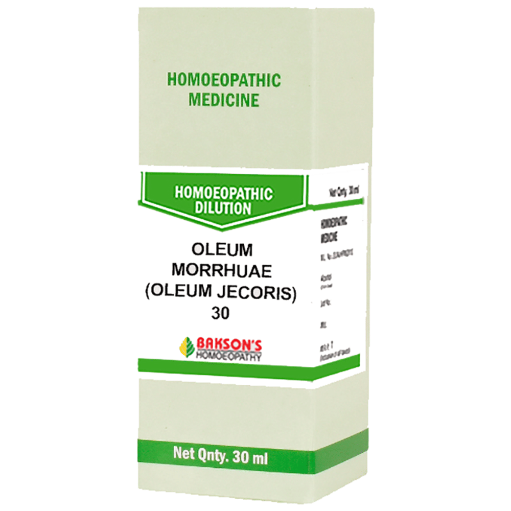 Bakson's Homeopathy Oleum Morrhuae (Oleum Jecoris) Dilution 30 bottle of 30 ml Dilution