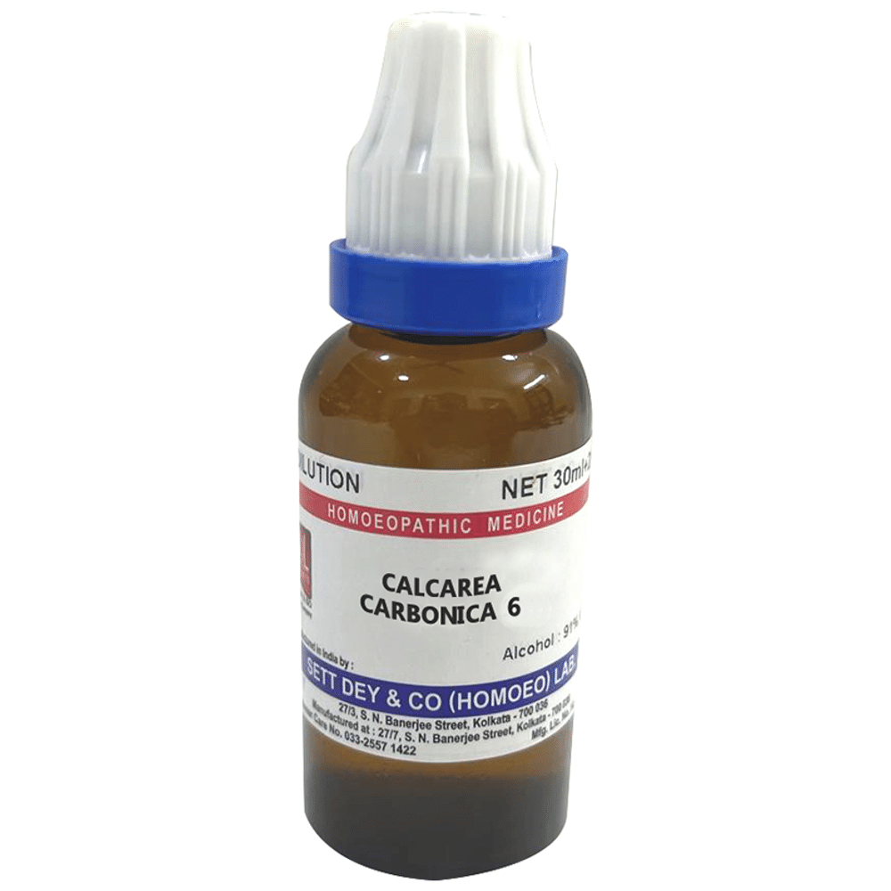 Sett Dey Calcarea Carbonica Dilution 6 bottle of 30 ml Dilution