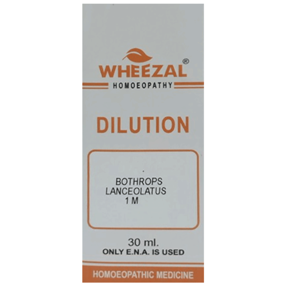 Wheezal Bothrops Lanceolatus Dilution 1M bottle of 30 ml Dilution