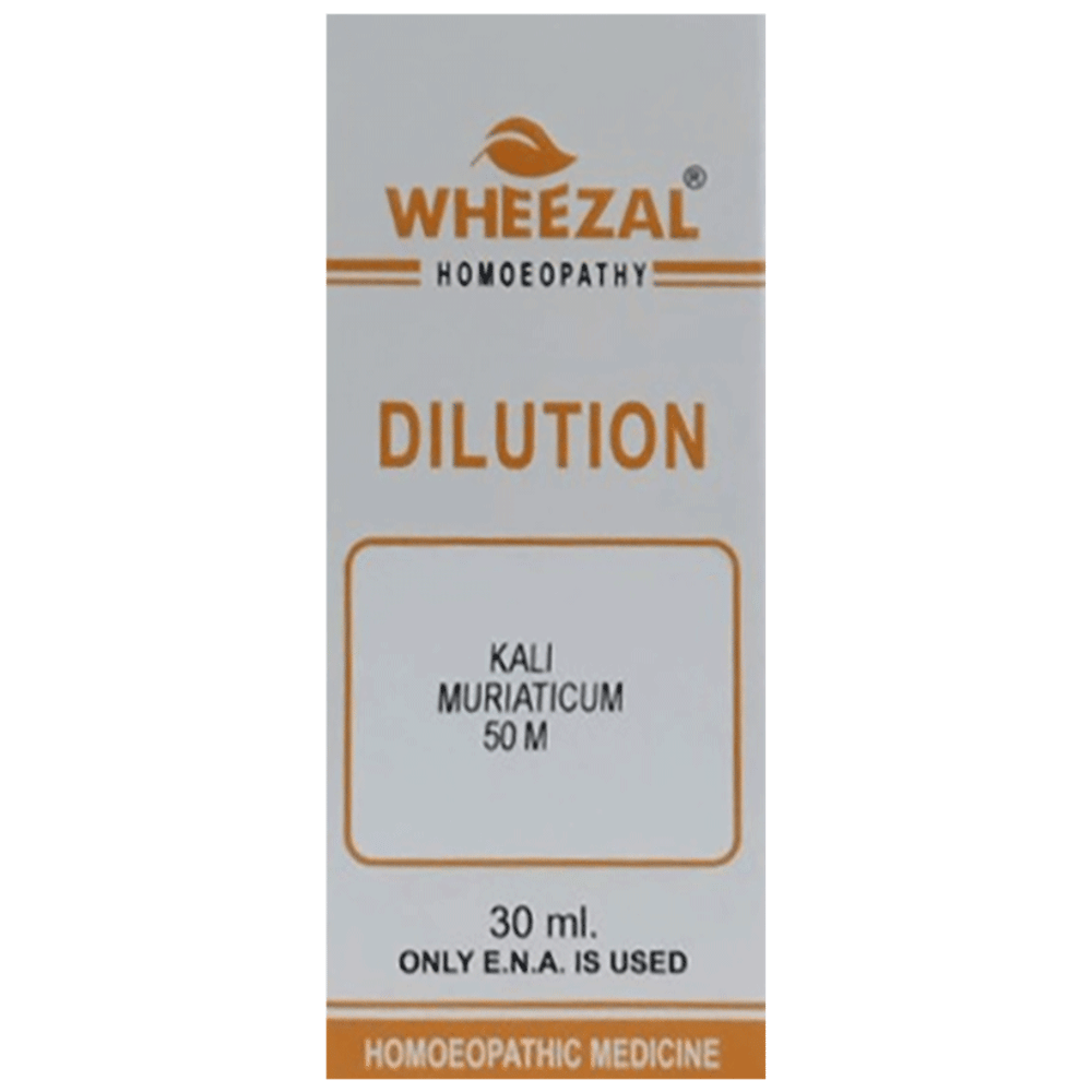 Wheezal Kali Muriaticum Dilution 50M bottle of 30 ml Dilution