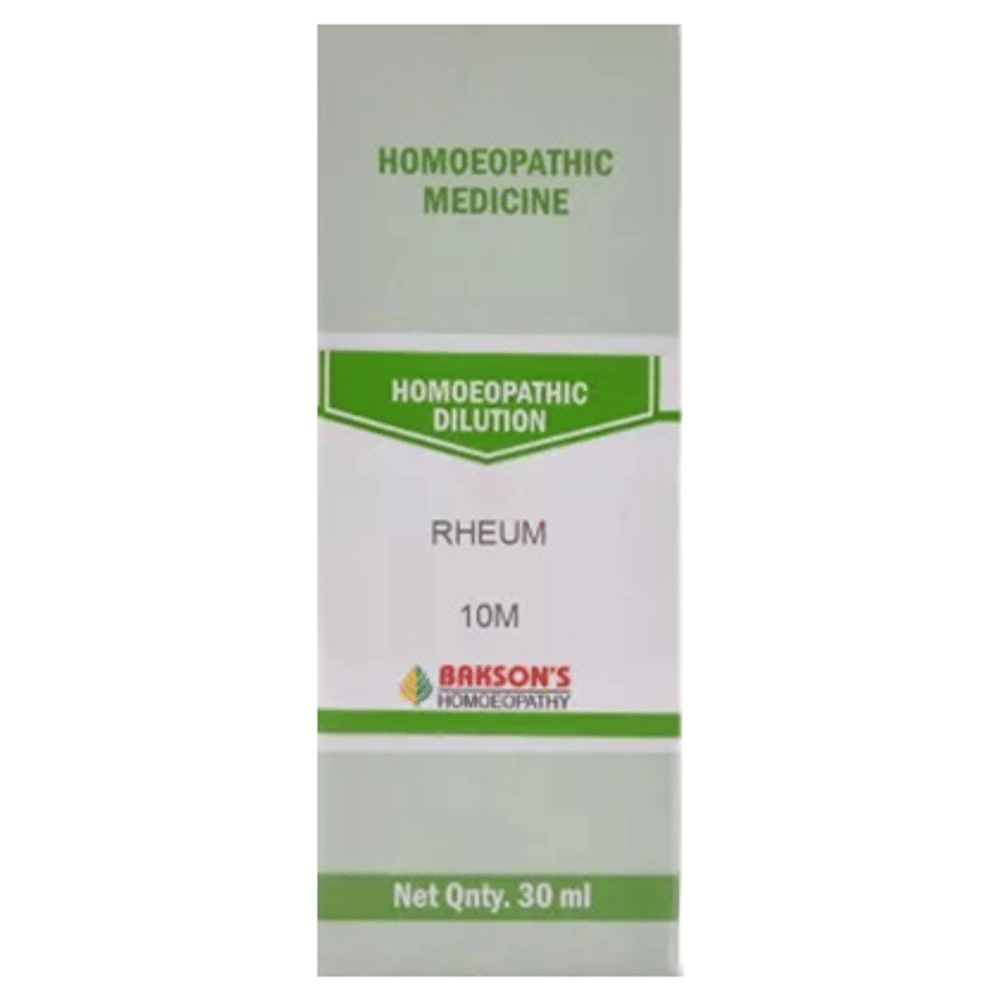 Bakson's Homeopathy Rheum  Dilution 10M bottle of 30 ml Dilution