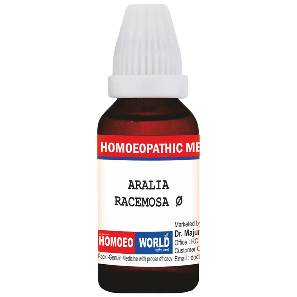 Dr. Majumder Homeo World Aralia Racemosa Q Mother Tincher  (30ml Each) combo pack of 6 bottles