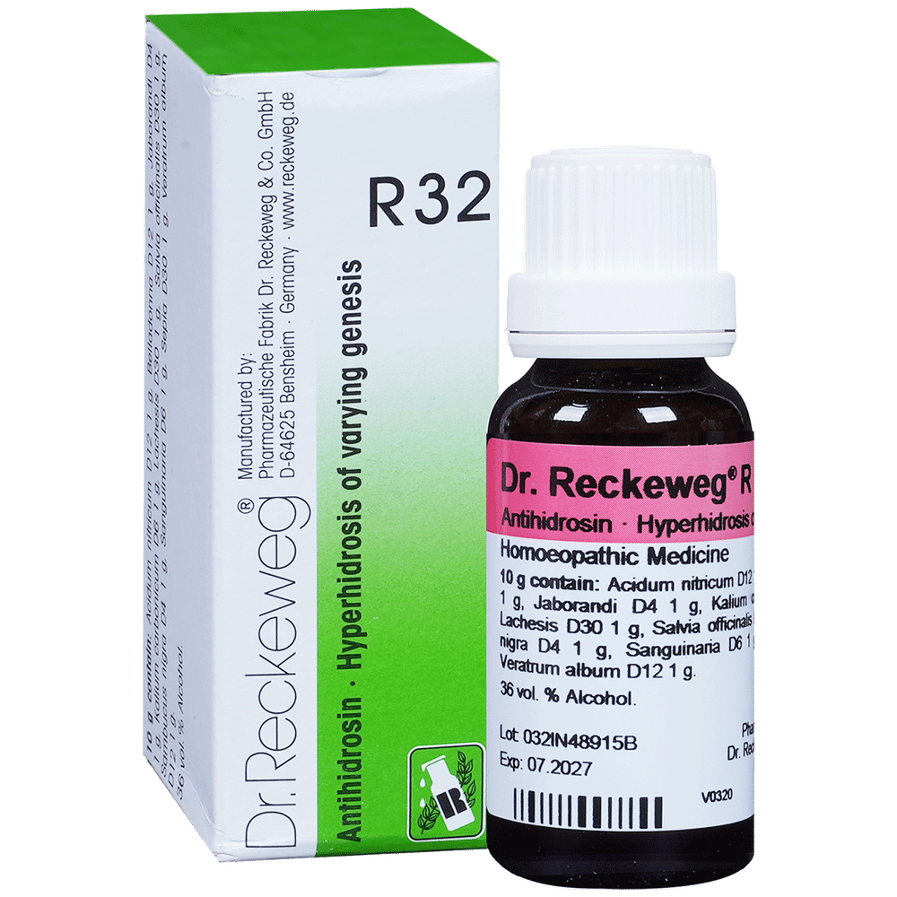Dr. Reckeweg R32 Excessive Perspiration Drop bottle of 22 ml Drop