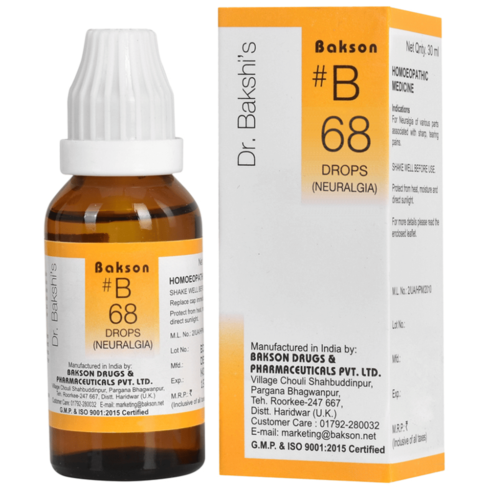 Bakson B68 Neuralgia Drop bottle of 30 ml Drop