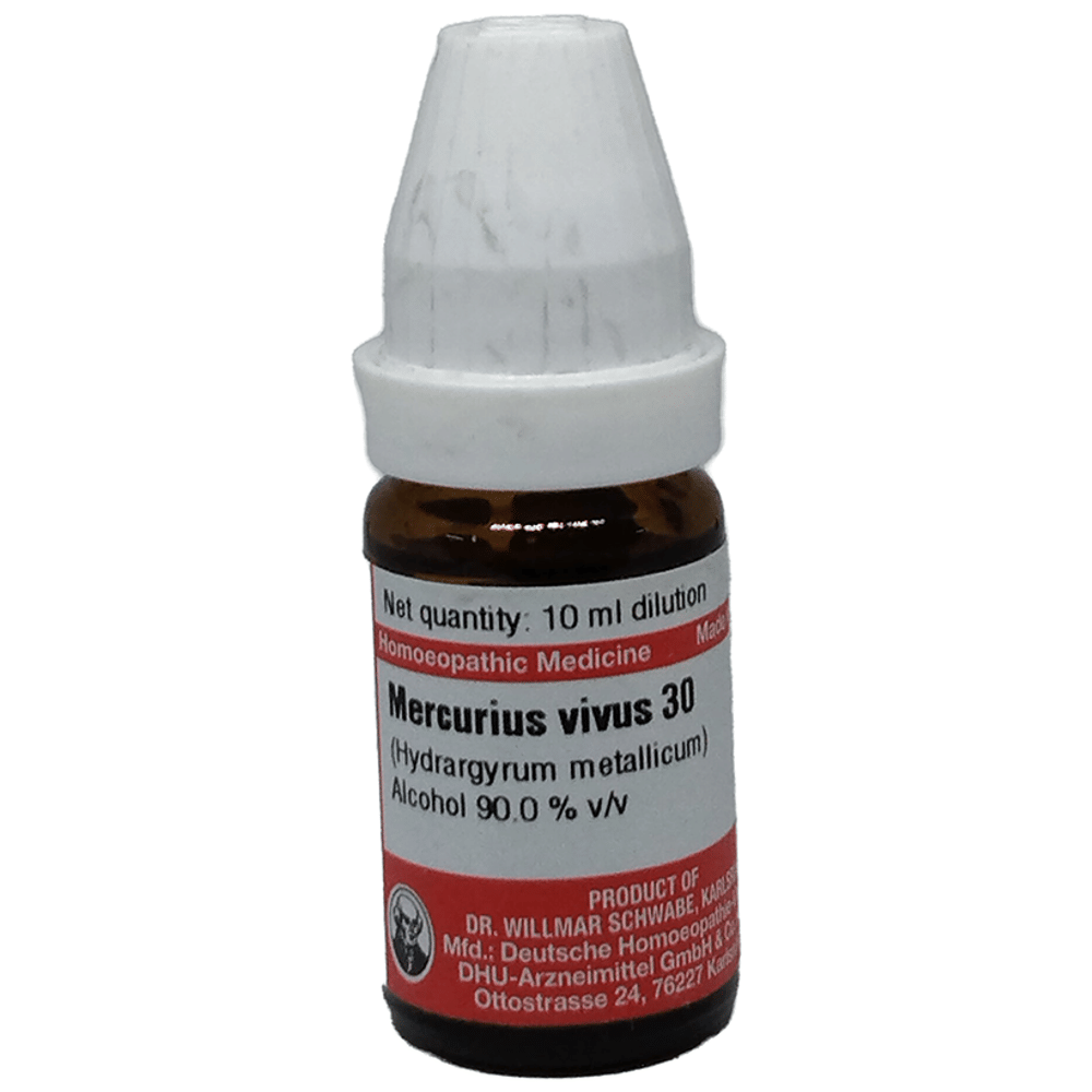 Dr Willmar Schwabe Germany Mercurius Vivus (Hydrargyrum Metallicum) Dilution 30 bottle of 10 ml Dilution