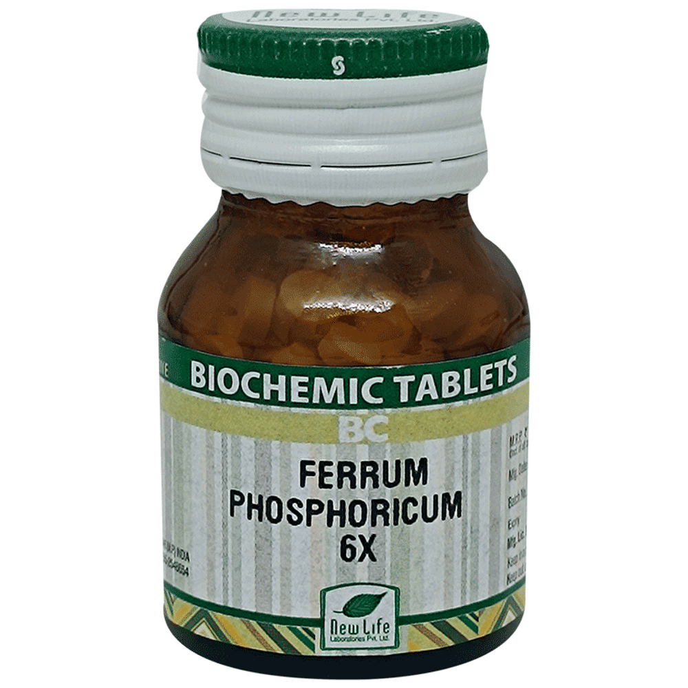 New Life Ferrum Phosphoricum Biochemic Tablet 6X bottle of 25 gm Biochemic Tablet New Life Ferrum Phosphoricum Biochemic Tablet 6X bottle of 25 gm Biochemic Tablet