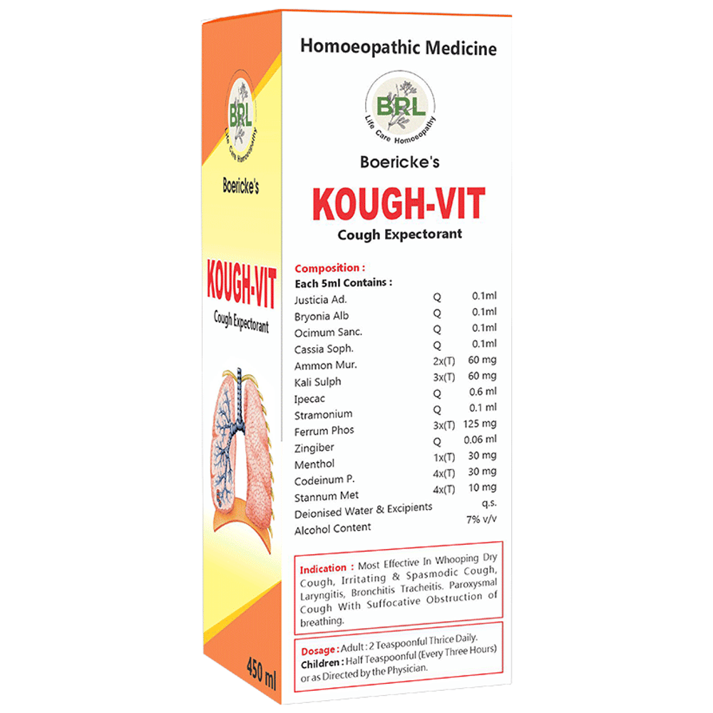 BRL Kough-Vit Cough Expectorant bottle of 450 ml Expectorant