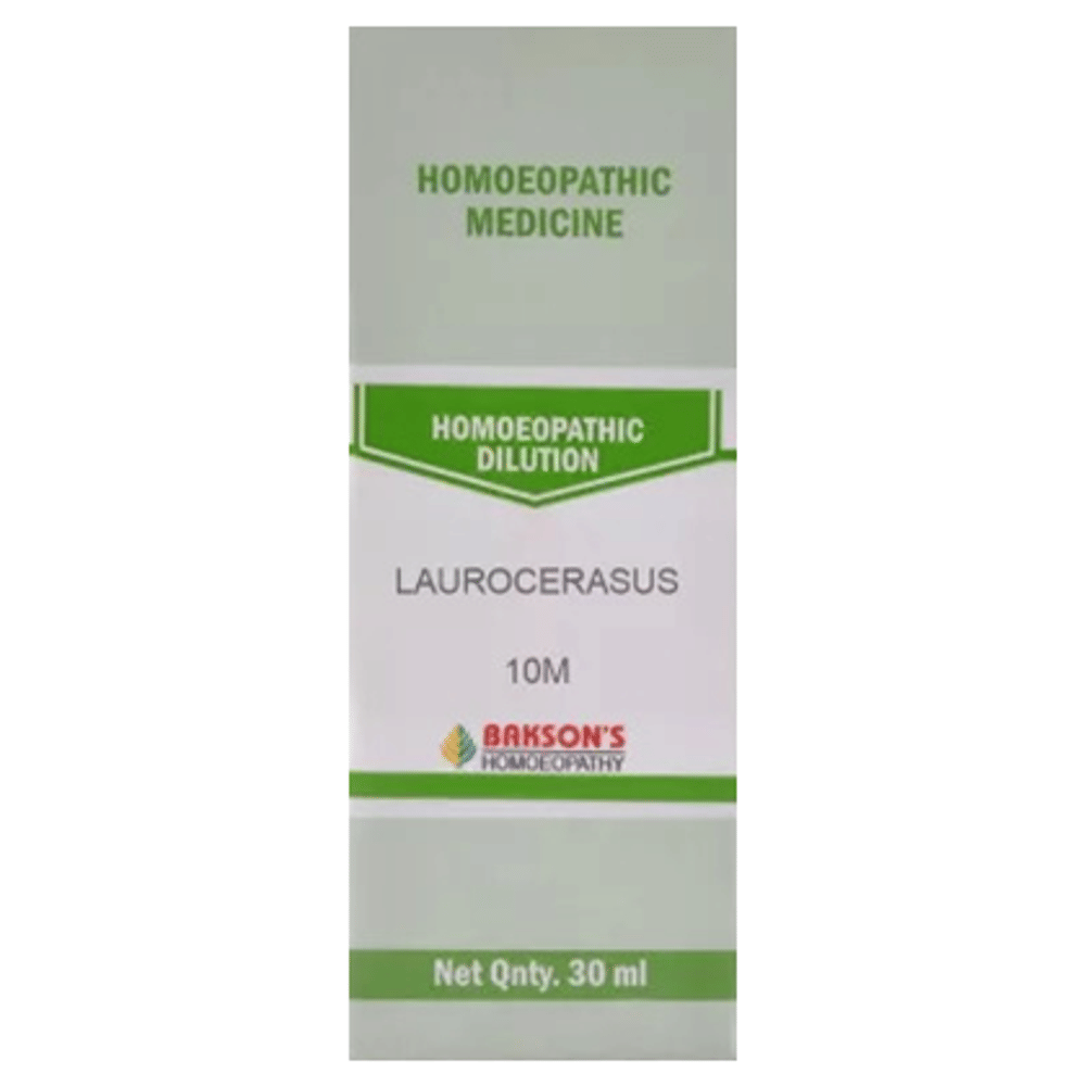 Bakson's Homeopathy Laurocerasus Dilution 10M bottle of 30 ml Dilution