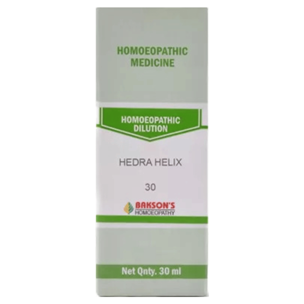 Bakson's Homeopathy Hedra Helix Dilution 30 bottle of 30 ml Dilution