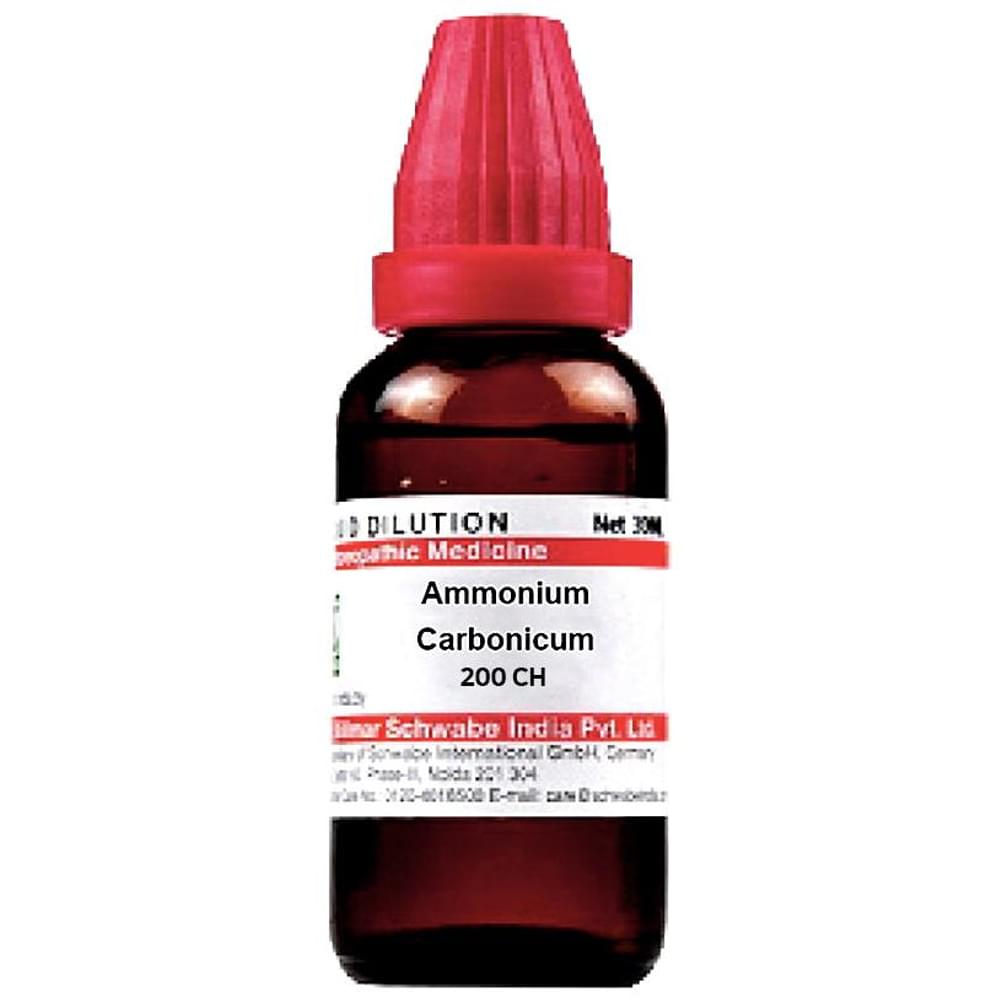 Dr Willmar Schwabe India Ammonium Carbonicum Dilution 200 CH bottle of 30 ml Dilution Dr Willmar Schwabe India Ammonium Carbonicum Dilution 200 CH bottle of 30 ml Dilution