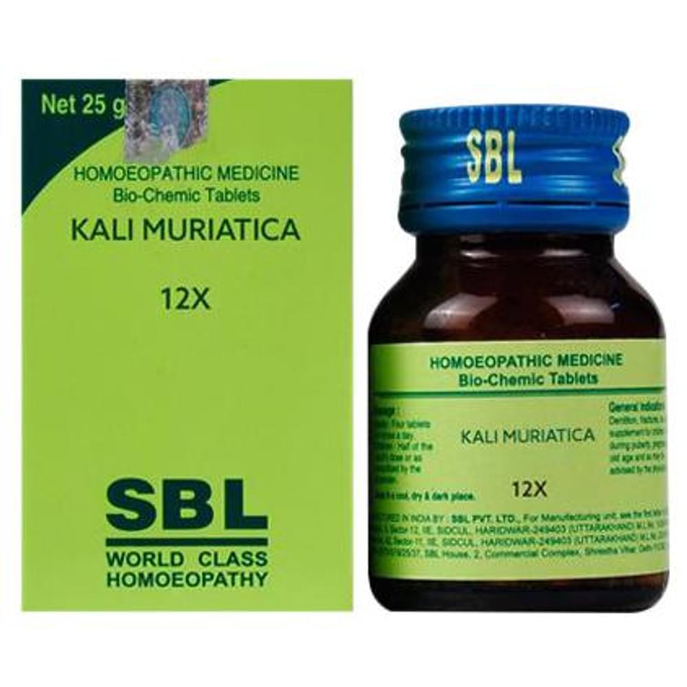 SBL Kali Muriaticum Biochemic Tablet 12X bottle of 25 gm Biochemic Tablet