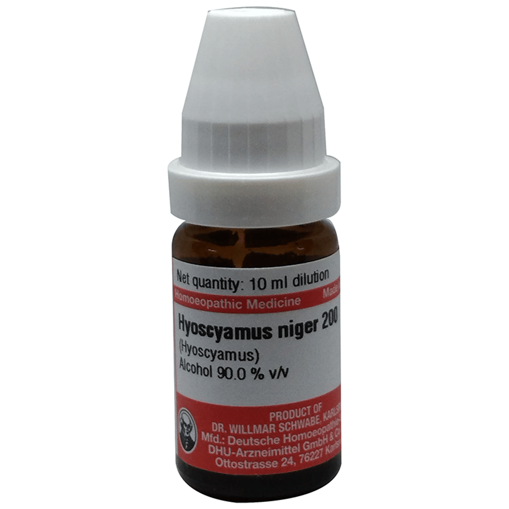 Dr Willmar Schwabe Germany Hyoscyamus Niger Dilution 200 bottle of 10 ml Dilution
