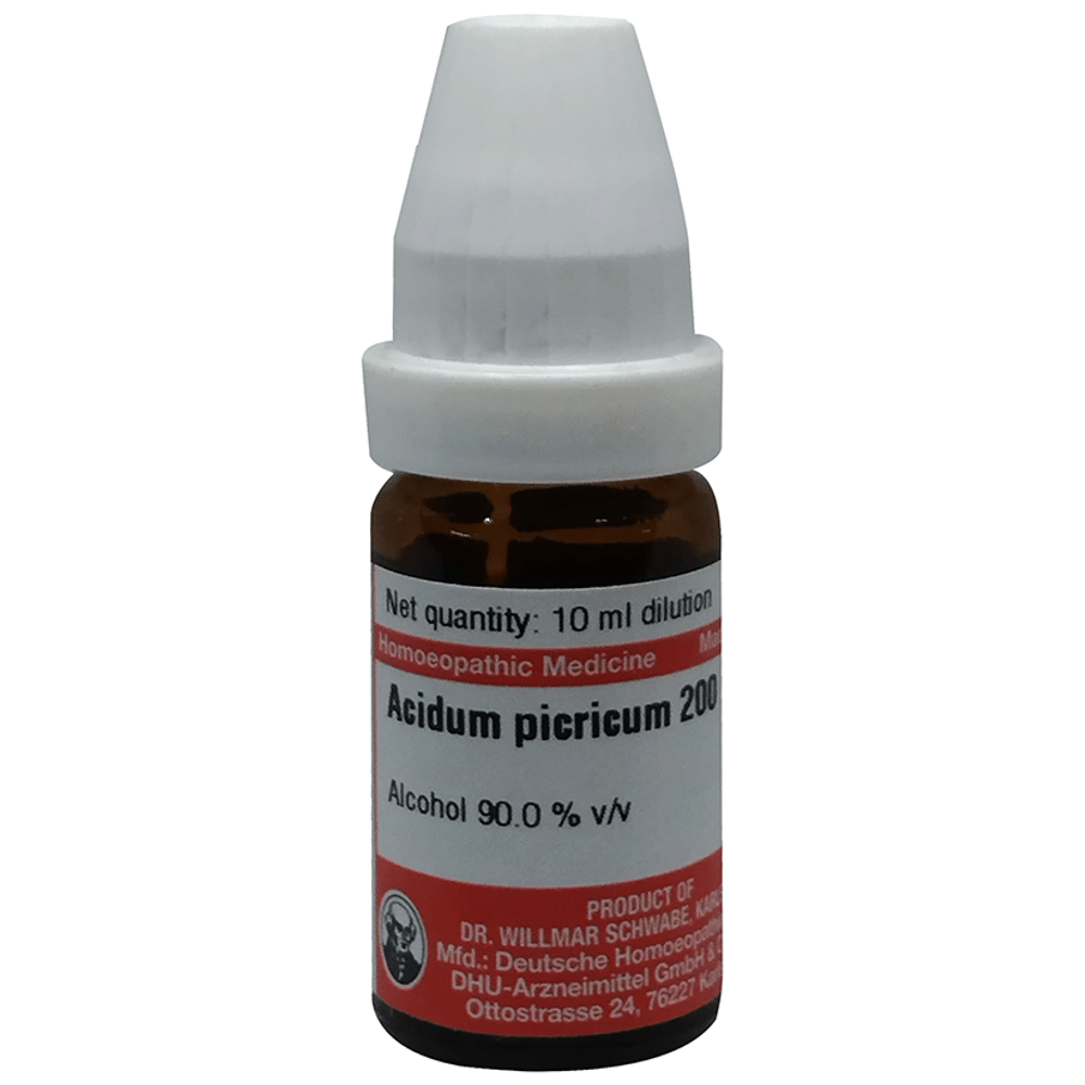 Dr Willmar Schwabe Germany Acidum Picricum Dilution 200 bottle of 10 ml Dilution