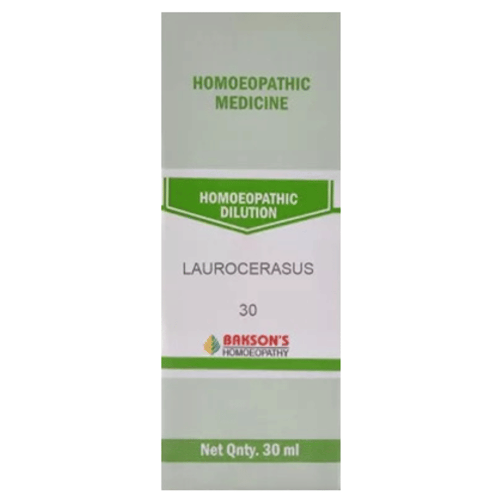 Bakson's Homeopathy Laurocerasus Dilution 30 bottle of 30 ml Dilution