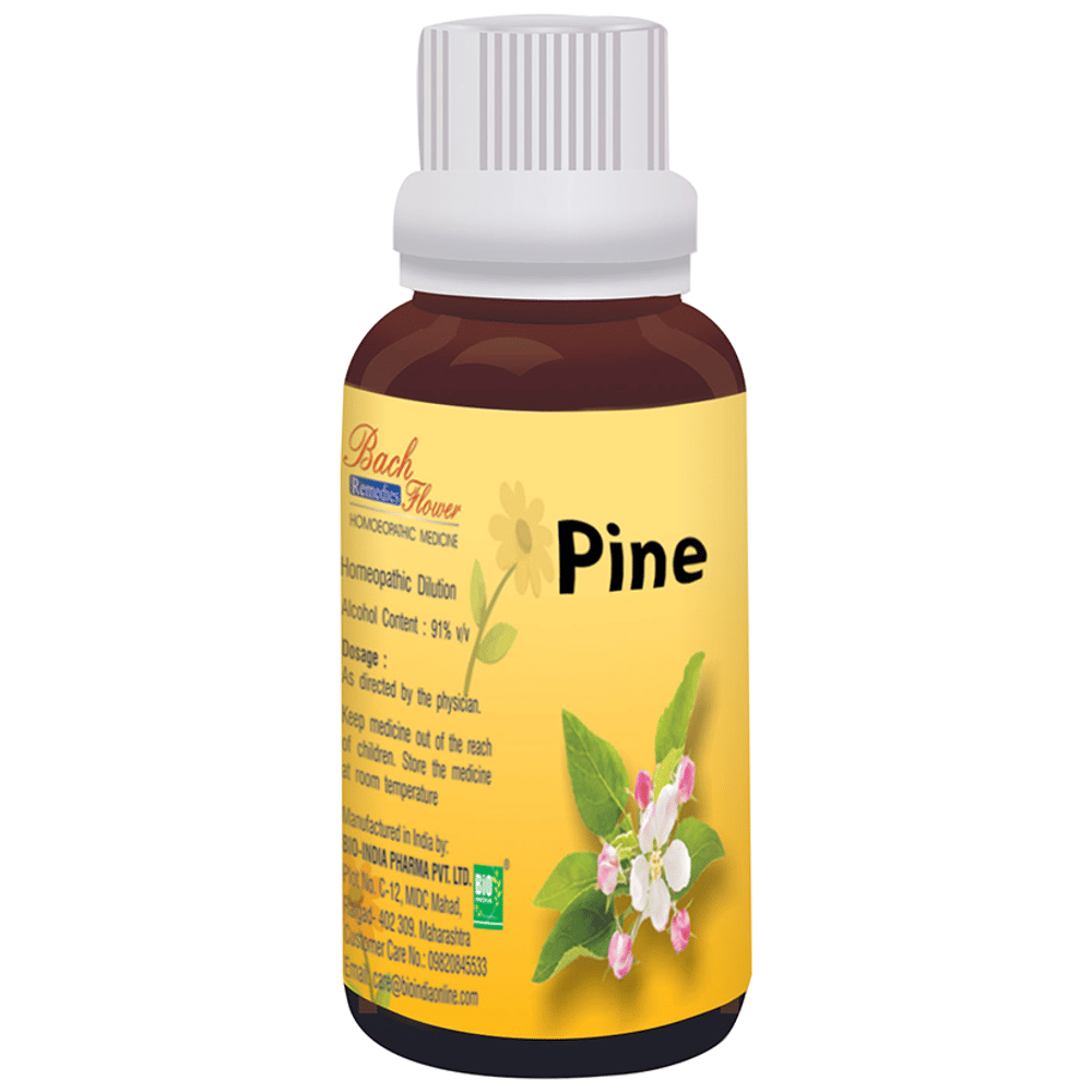 Bio India Bach Flower Pine bottle of 100 ml Dilution Bio India Bach Flower Pine bottle of 100 ml Dilution