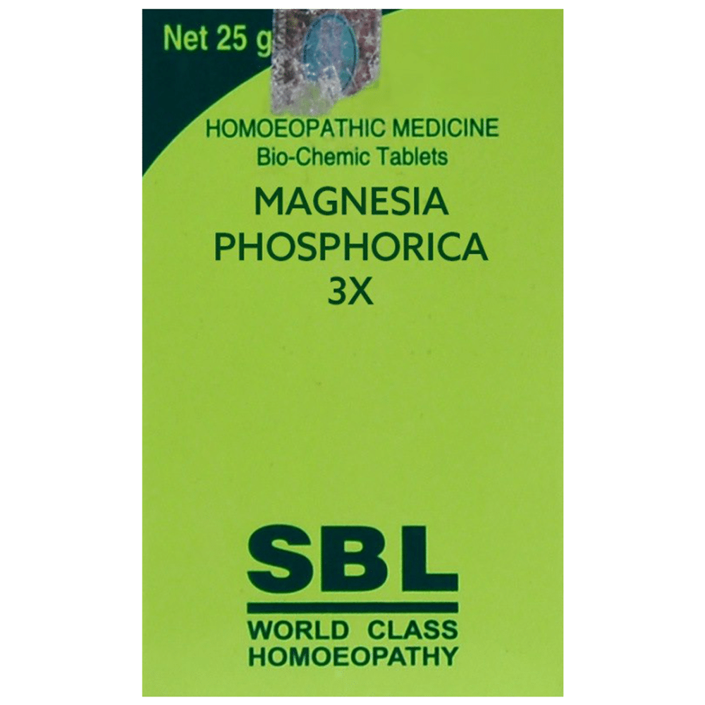 SBL Magnesia Phosphorica Biochemic Tablet 3X bottle of 25 gm Biochemic Tablet