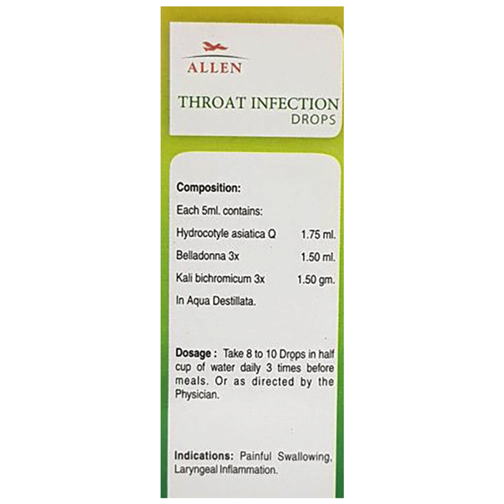 Allen A47 Throat Infection Drop bottle of 30 ml Drop Allen A47 Throat Infection Drop bottle of 30 ml Drop