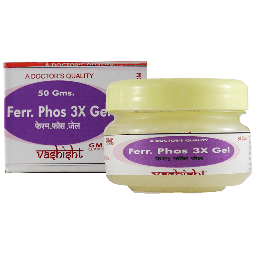 Vashisht Ferrum Phos 3X Gel jar of 50 gm Gel