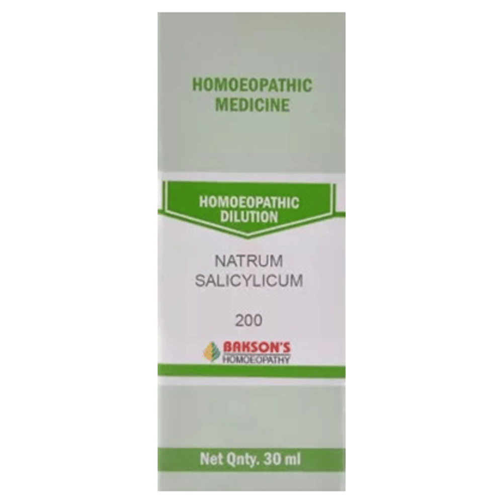 Bakson's Homeopathy Natrum Salicylicum Dilution 200 bottle of 30 ml Dilution