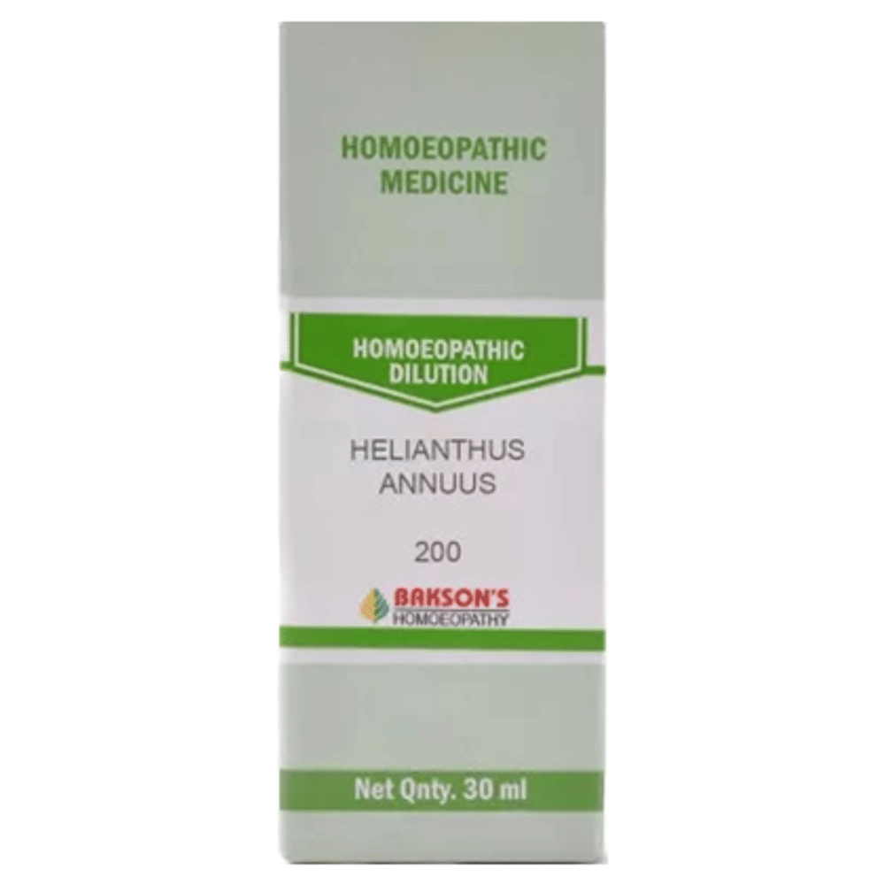 Bakson's Homeopathy Helianthus Annuus Dilution 200 bottle of 30 ml Dilution