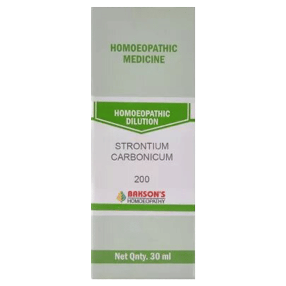 Bakson's Homeopathy Strontium Carbonicum Dilution 200 bottle of 30 ml Dilution