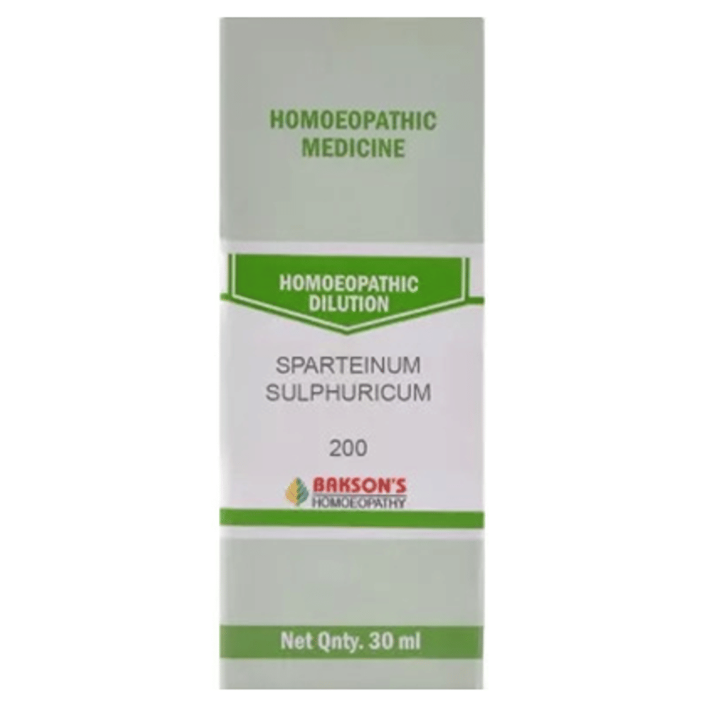 Bakson's Homeopathy Sparteinum Sulphuricum Dilution 200 bottle of 30 ml Dilution Bakson's Homeopathy Sparteinum Sulphuricum Dilution 200 bottle of 30 ml Dilution