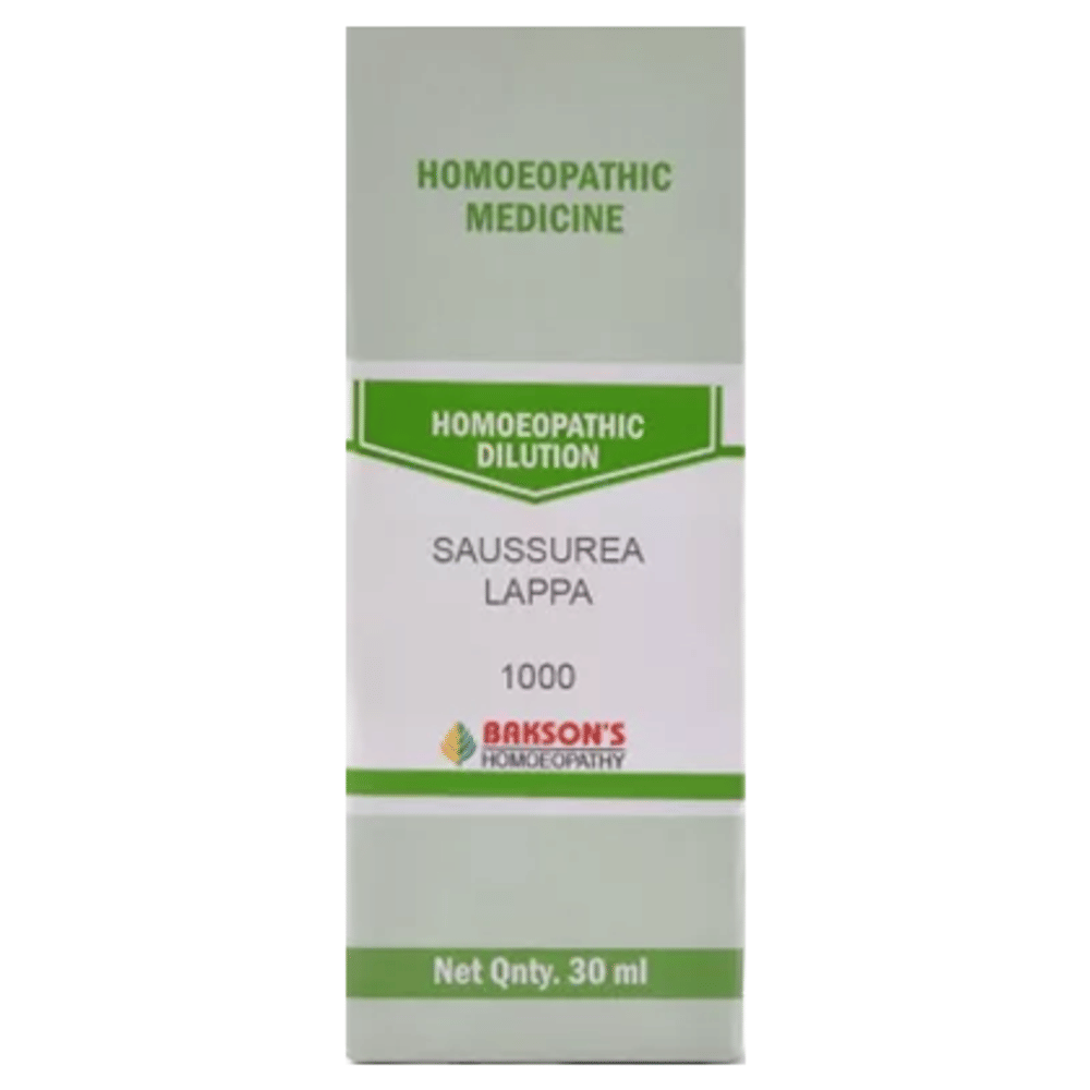 Bakson's Homeopathy Saussurea Lappa Dilution 1000 CH bottle of 30 ml Dilution
