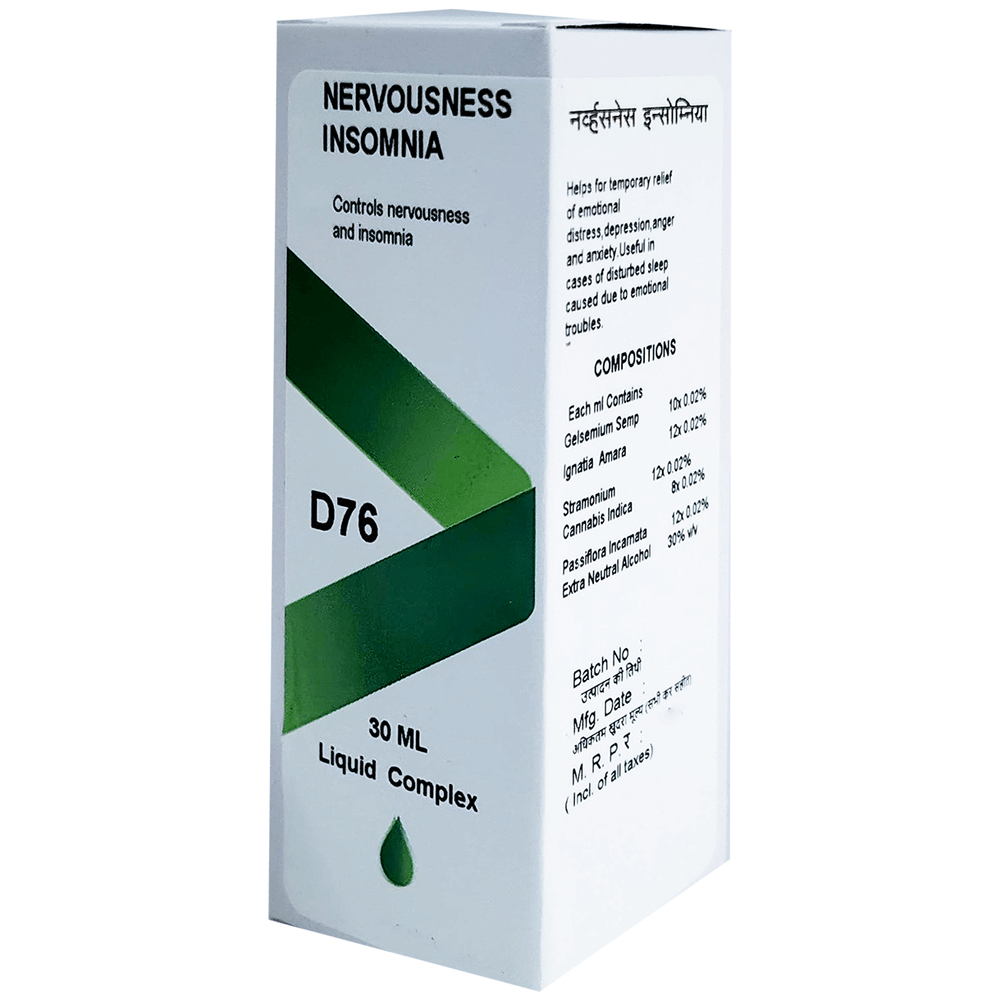Doliosis D76 Nervousness Insomnia Liquid Complex bottle of 30 ml Drop