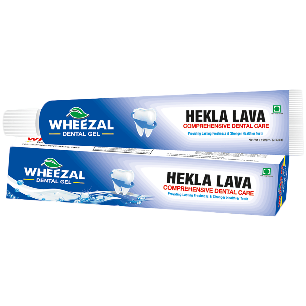 Wheezal Hekla Lava Dental Dental Gel tube of 100 gm Dental Gel