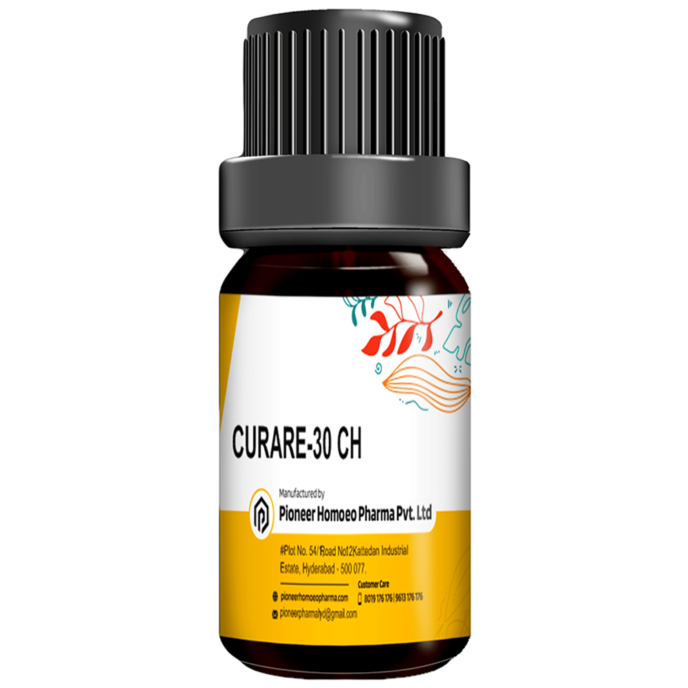 Pioneer Pharma Curare Globules Pellets Multidose Pills 30 CH bottle of 150 tablets