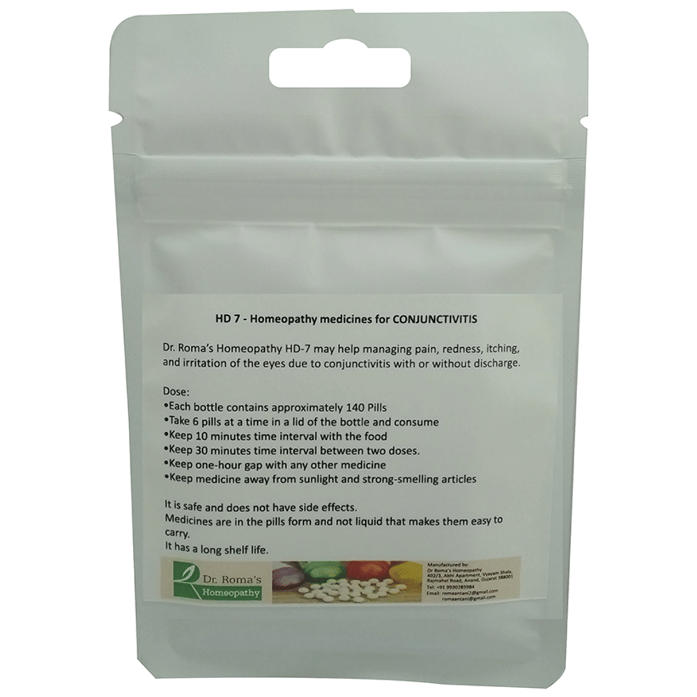 Dr. Romas Homeopathy HD-7 Conjunctivitis, 2 Bottles of 2 Dram packet of 2 bottles