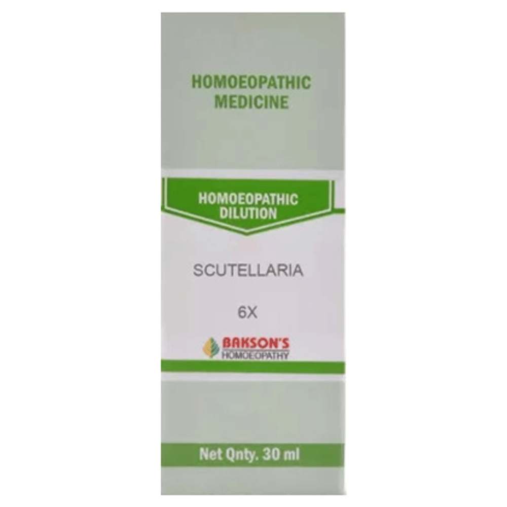 Bakson's Homeopathy Scutellaria Dilution 6X bottle of 30 ml Dilution