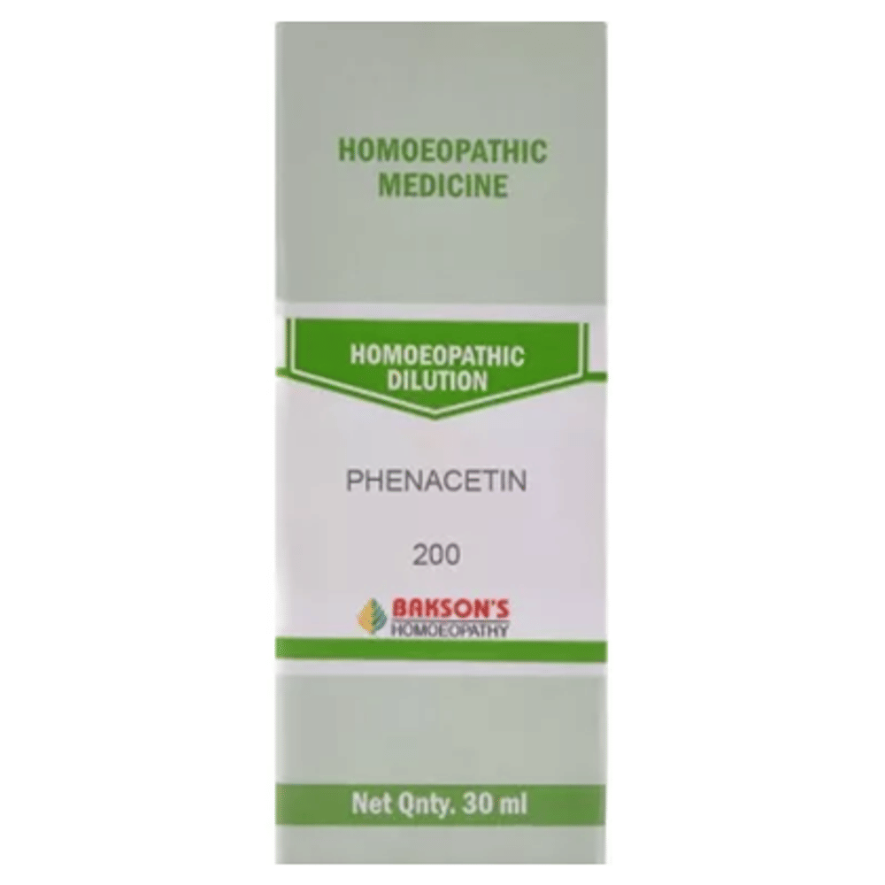 Bakson's Homeopathy Phenacetin Dilution 200 bottle of 30 ml Dilution