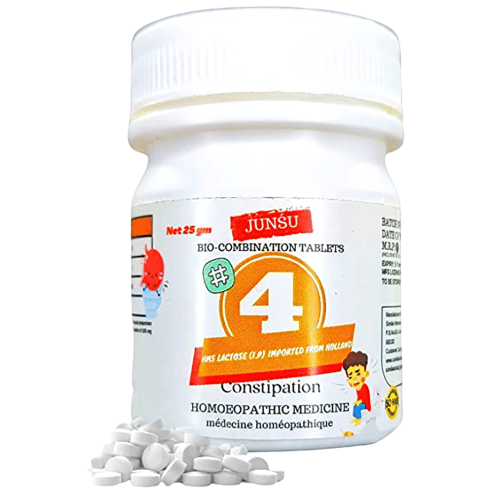 Junsu Bio-Combination 4 Constipation Tablet (25gm Each) combo pack of 3 bottles