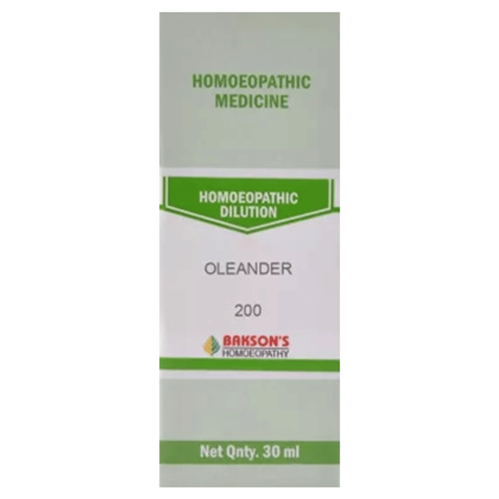 Bakson's Homeopathy Oleander Dilution 200 bottle of 30 ml Dilution
