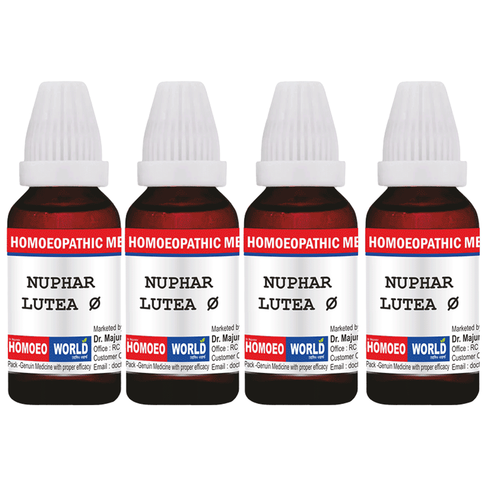Dr. Majumder Homeo World Nuphar Lutea Mother Tincture (30ml Each) Q combo pack of 4 bottles