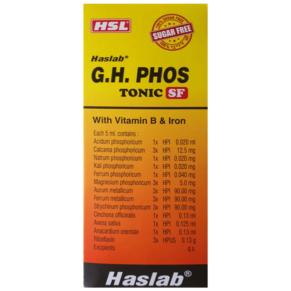 Haslab G.H. Phos Tonic Sugar Free bottle of 115 ml Tonic Haslab G.H. Phos Tonic Sugar Free bottle of 115 ml Tonic