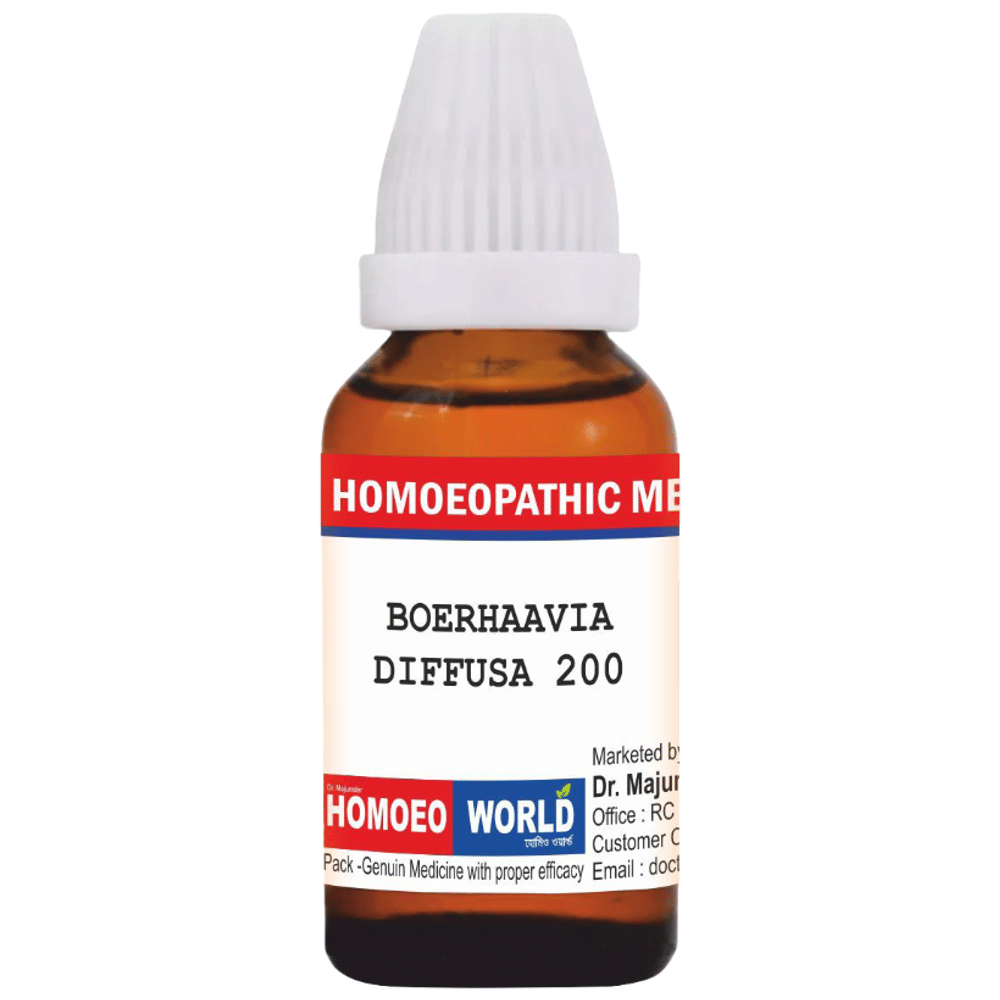Dr. Majumder Homeo World Boerhaavia Diffusa 200 box of 1 Bottle Dr. Majumder Homeo World Boerhaavia Diffusa 200 box of 1 Bottle
