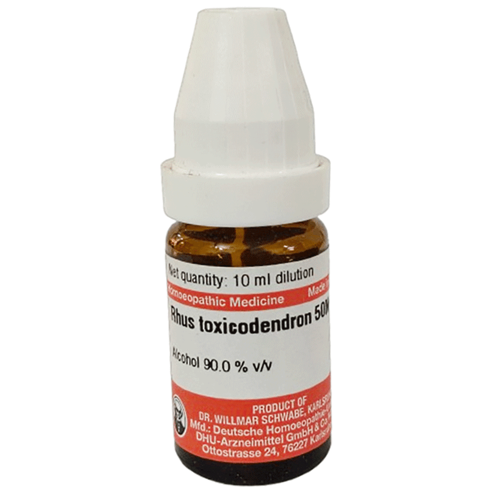 Dr Willmar Schwabe Germany Dilution Rhus Toxicodendron 50M bottle of 10 ml Dilution