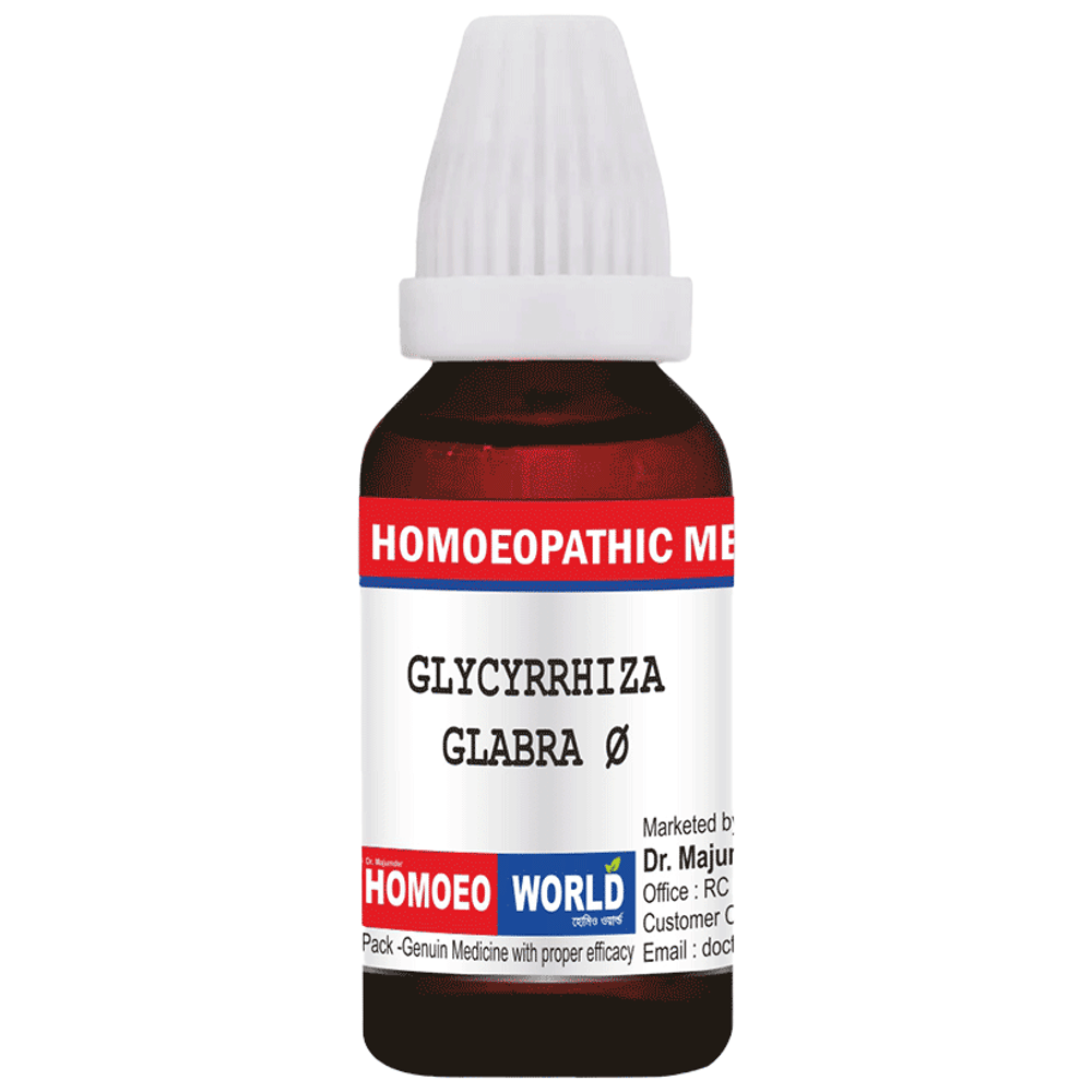 Dr. Majumder Homeo World Glycyrrhiza Glabra Mother Tincture (30ml Each) Q box of 1 Bottle