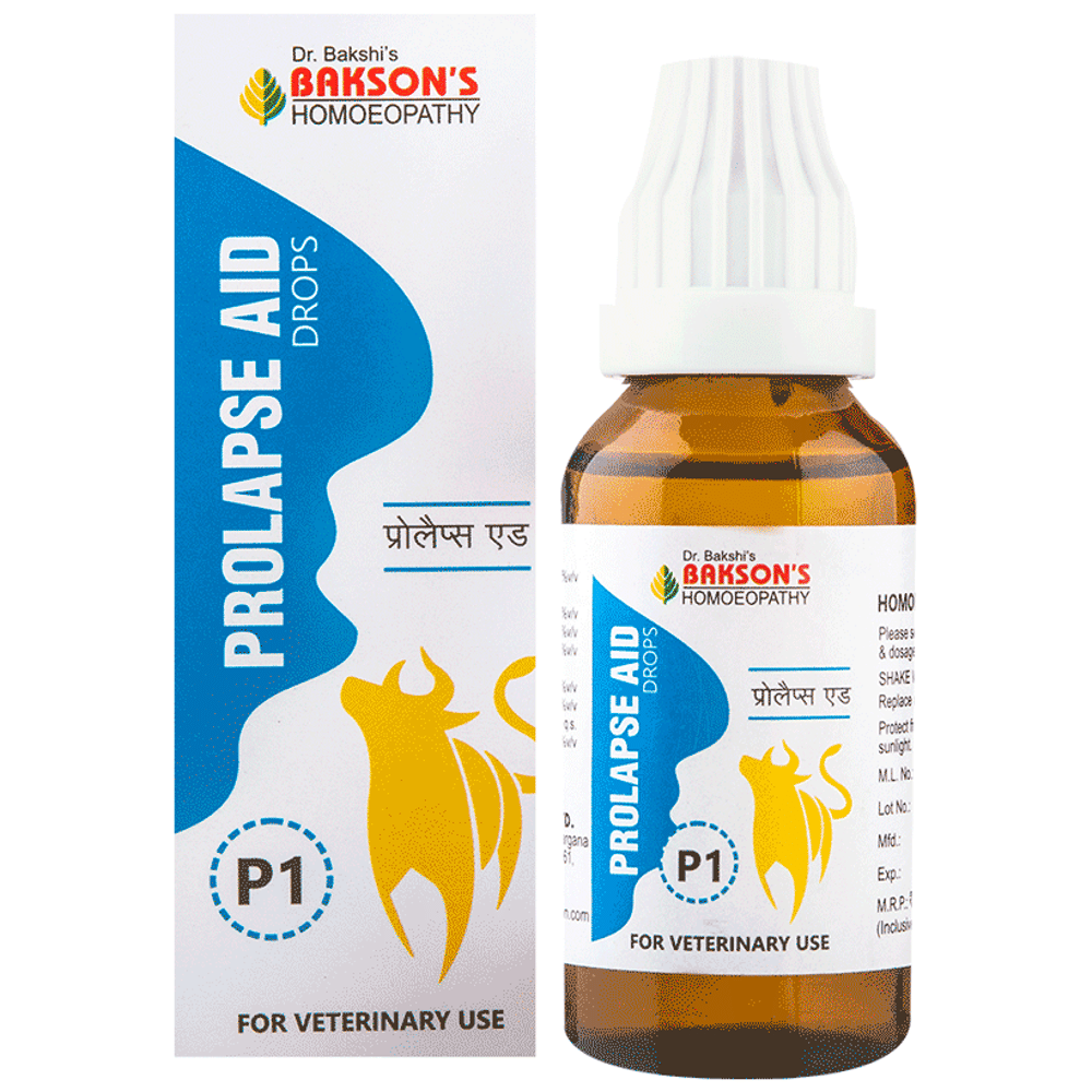 Bakson's Homeopathy Prolapse Aid (P1) Drop for Veterinary Use bottle of 30 ml Drop
