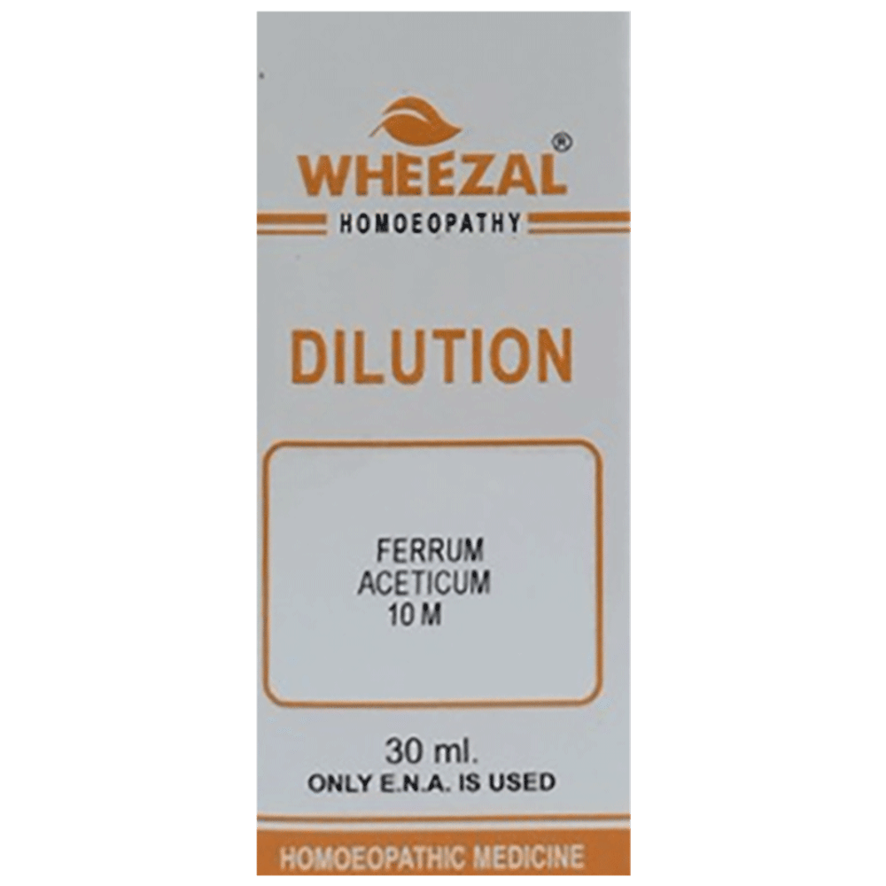 Wheezal Ferrum Aceticum Dilution 10M bottle of 30 ml Dilution