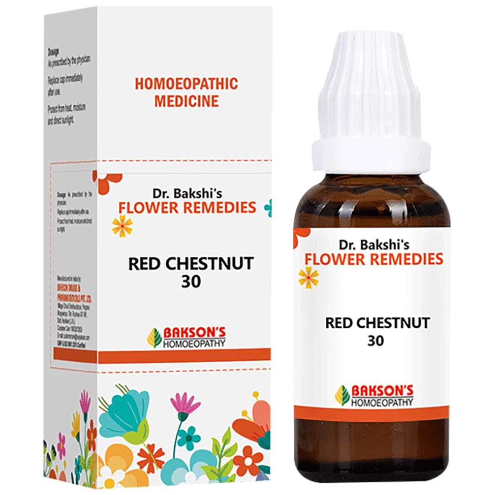 Dr Bakshi's  Flower Remedies Red Chestnu 30 bottle of 100 ml Liquid