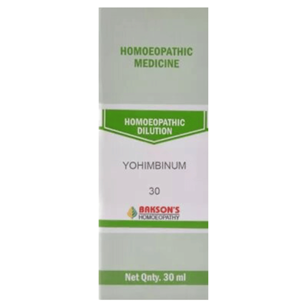 Bakson's Homeopathy Yohimbinum  Dilution 30 bottle of 30 ml Dilution