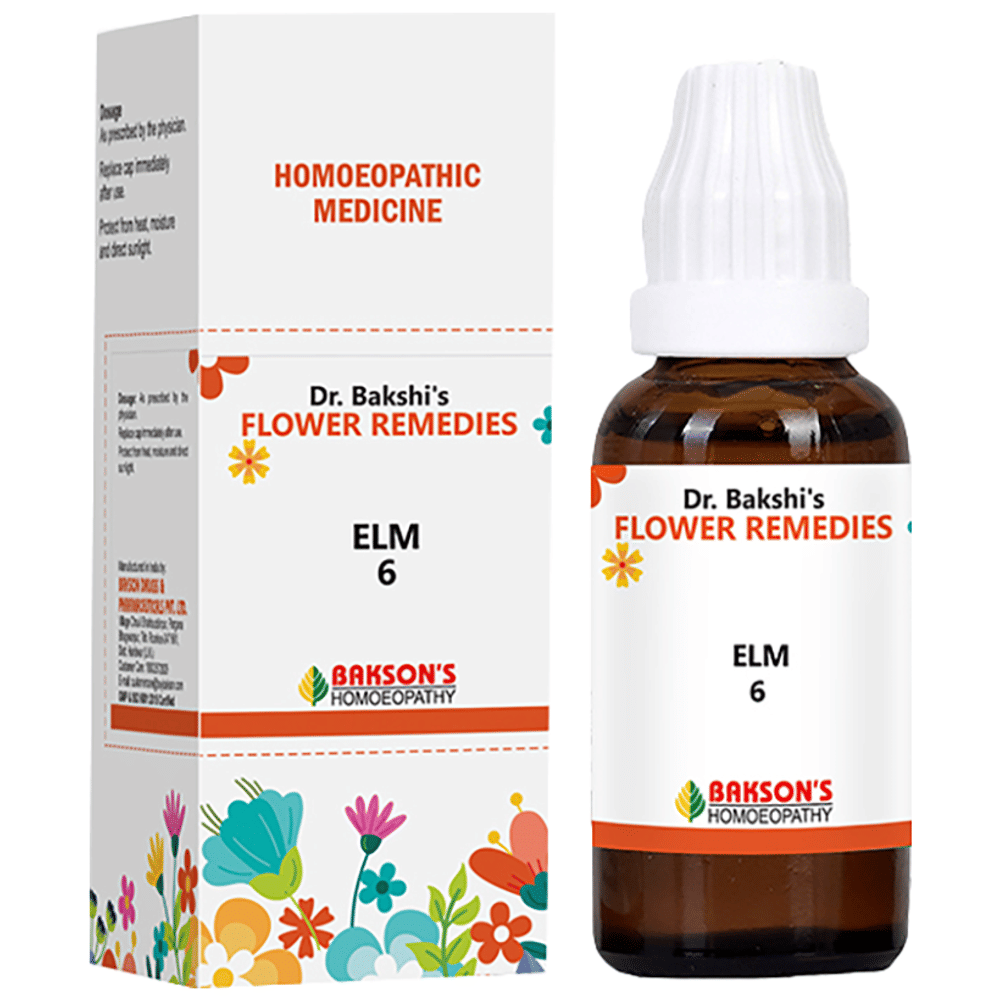 BAKSON Dr. Bakshi's Bach Flower Elm 6 CH bottle of 100 ml Drop