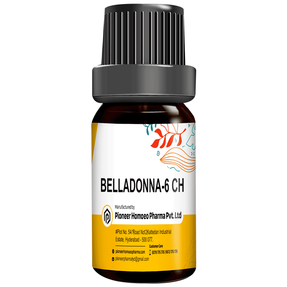 Pioneer Pharma Belladonna Globules Pellets Multidose Pills 6 CH bottle of 150 tablets