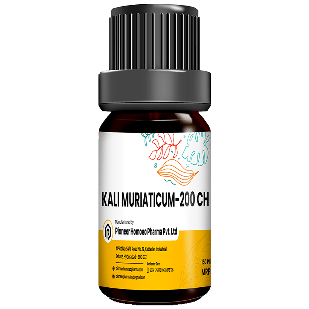 Pioneer Pharma Kali Muriaticum Globules Pellets Multidose Pills 200 CH bottle of 150 tablets