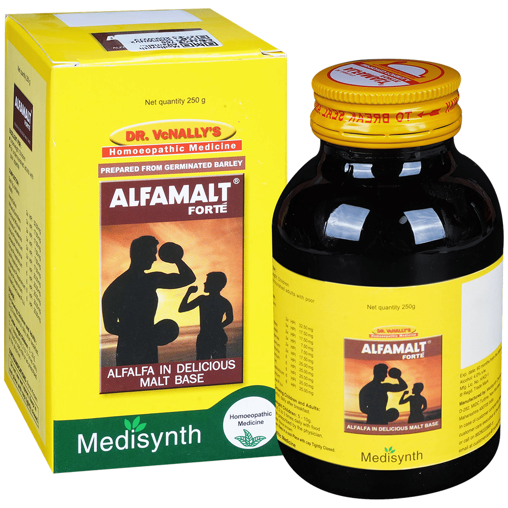 Medisynth Alfamalt Forte Malt bottle of 250 gm Paste