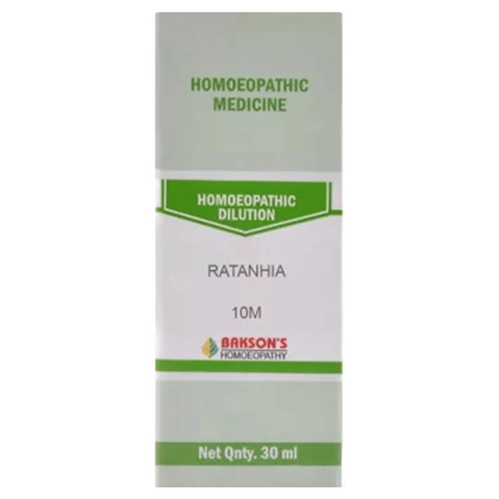 Bakson's Homeopathy Ratanhia Dilution 10M bottle of 30 ml Dilution Bakson's Homeopathy Ratanhia Dilution 10M bottle of 30 ml Dilution