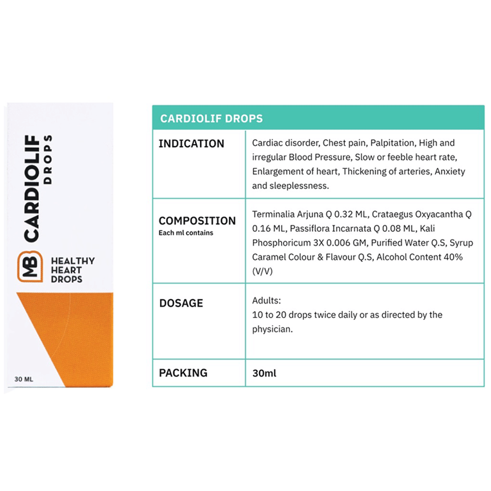 MB Kardiolif Drop bottle of 30 ml Oral Drops MB Kardiolif Drop bottle of 30 ml Oral Drops